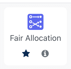 Fair allocation icon.
