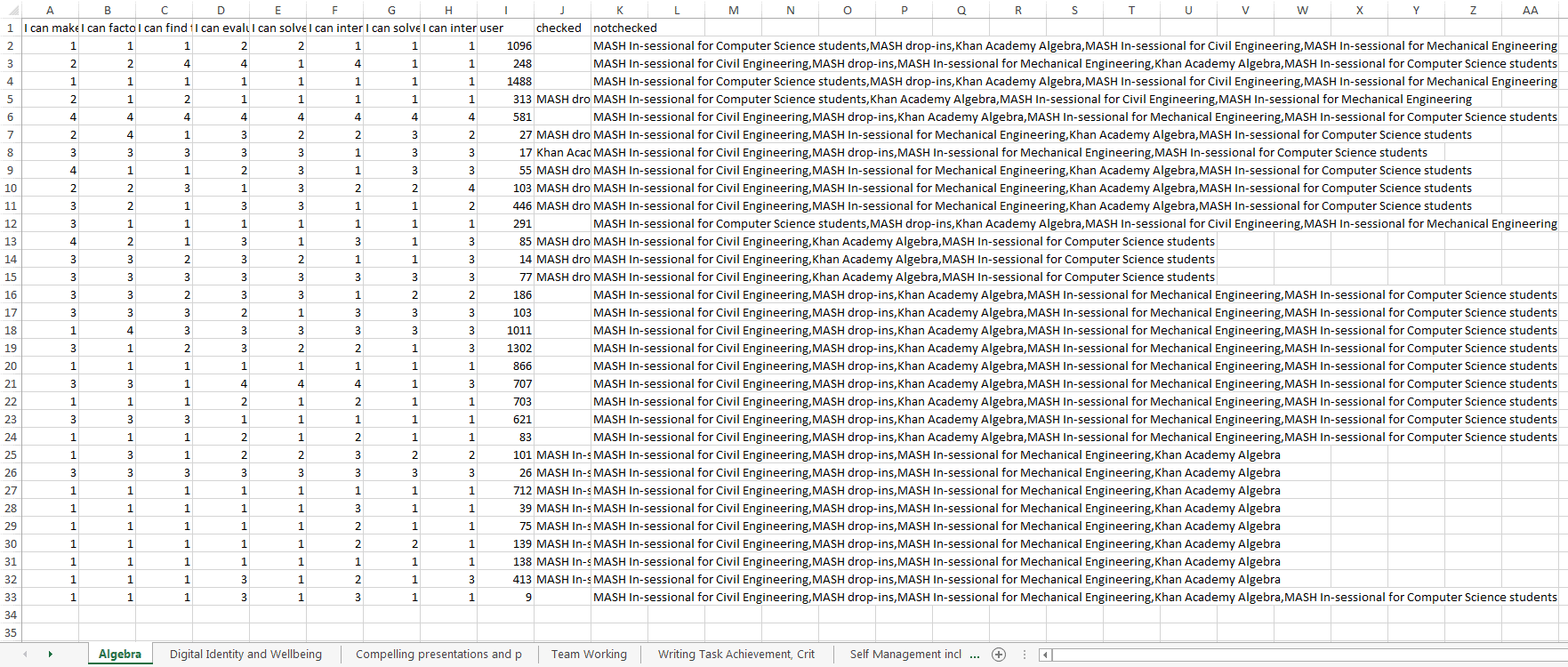 Diagnostic CSV download example.