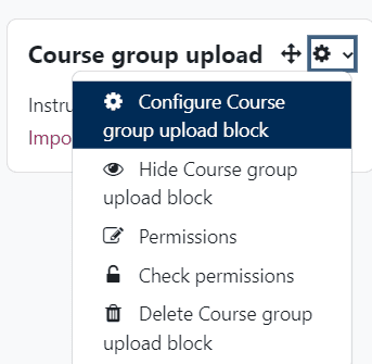 Block editing options