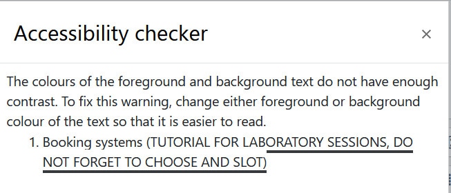 screenshoot atto accessibility checker