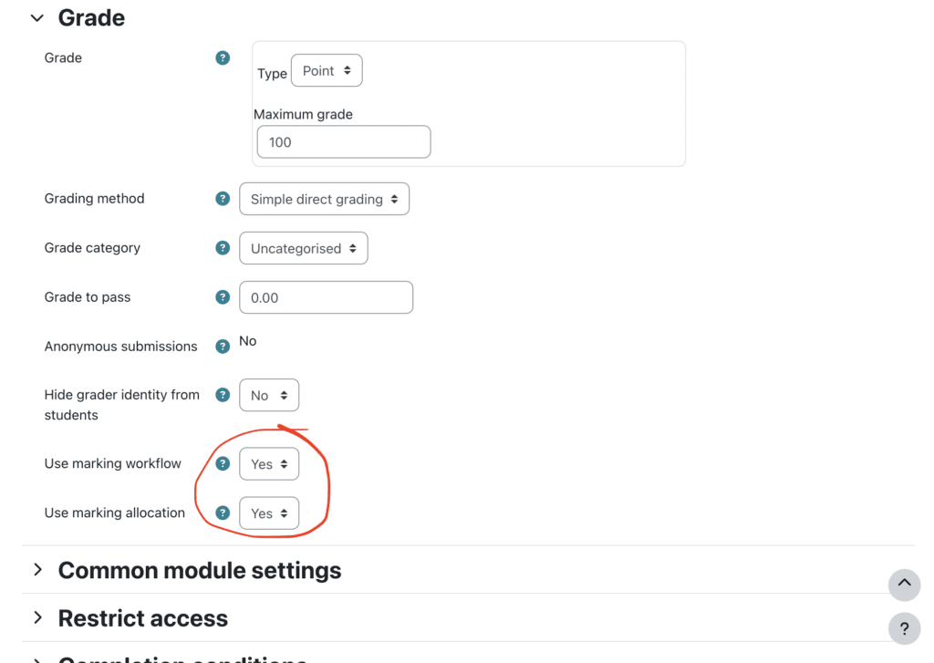 how to write an assignment on moodle