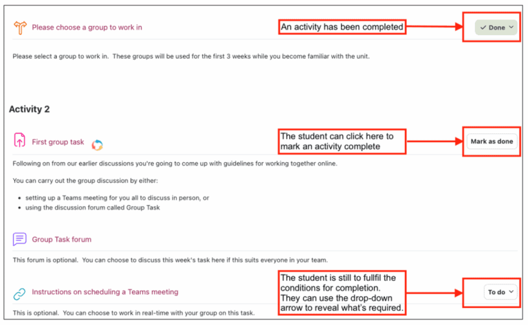 Record activity completion to monitor engagement - Learning and ...