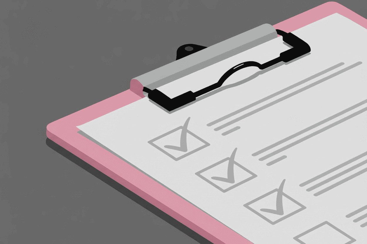 A checklist with no visible writing.