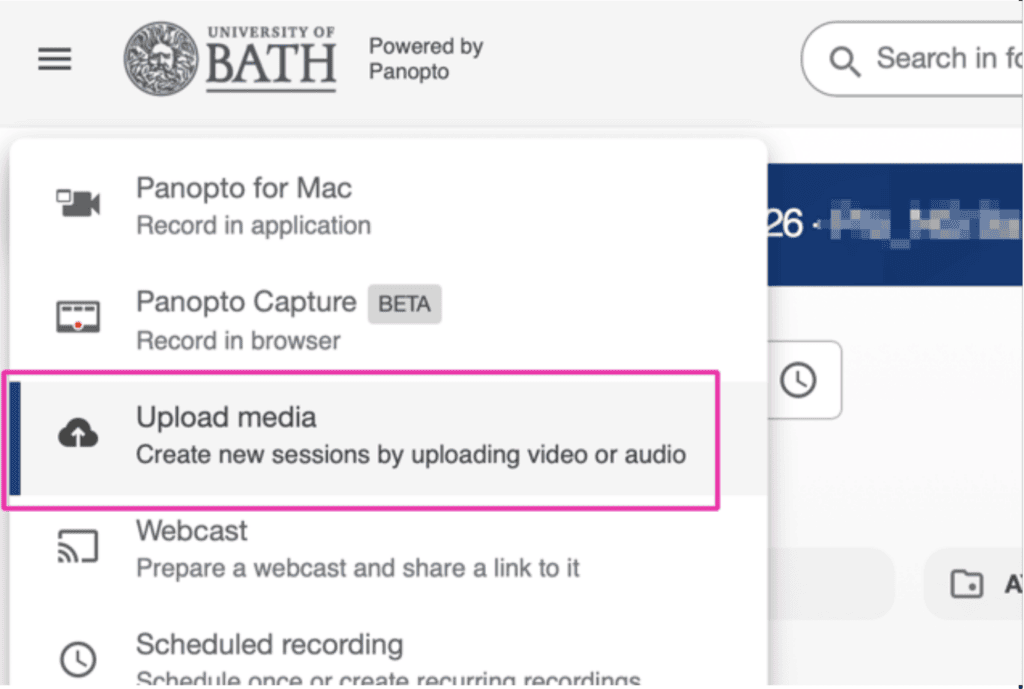 Upload audio only recording to Panopto