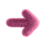 Fuzzy arrow decoration