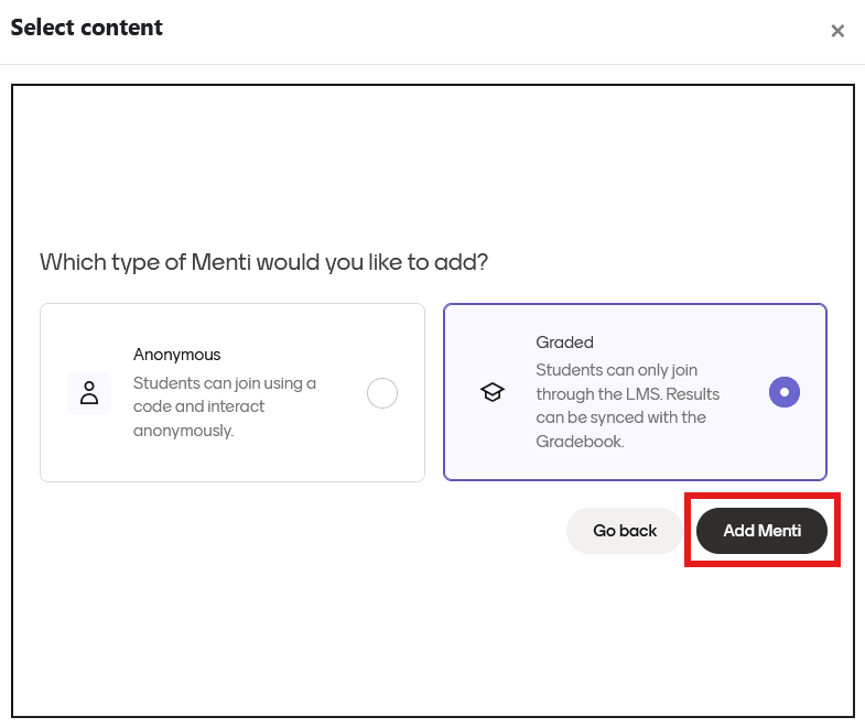 Add an anonymous or graded activity to Moodle.